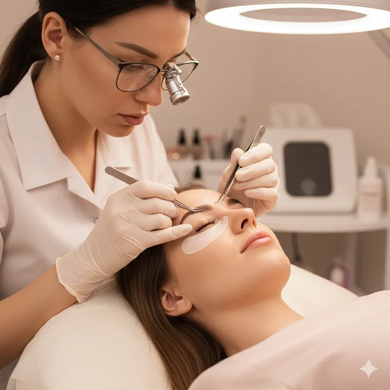 Aplicação de extensão de pestanas